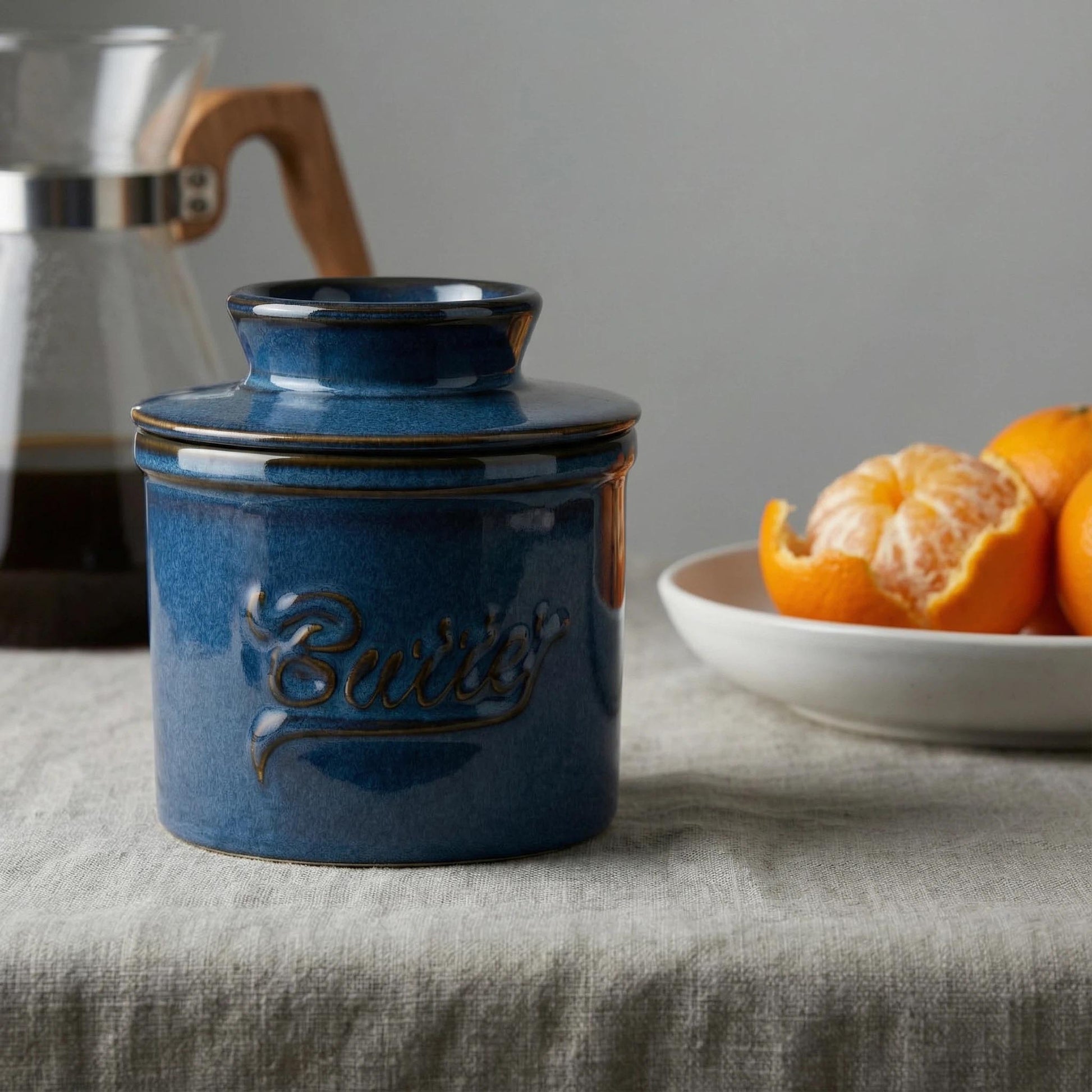 Ceramiczna Maselniczka Francuska na Masło – Czarna