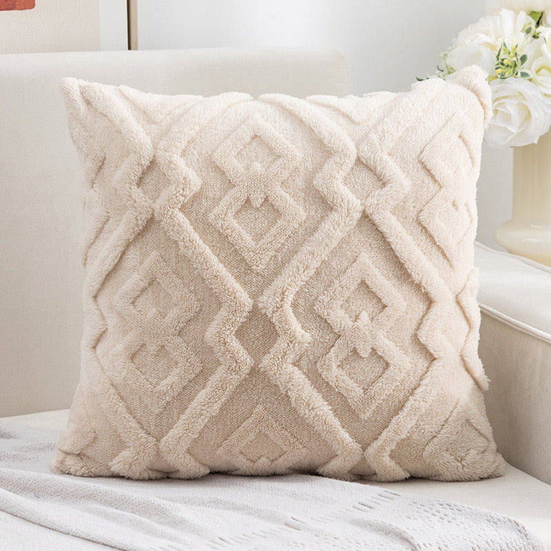 Poszewka Ozdobna na Poduszkę 45x45 Boho Jasnobeżowa