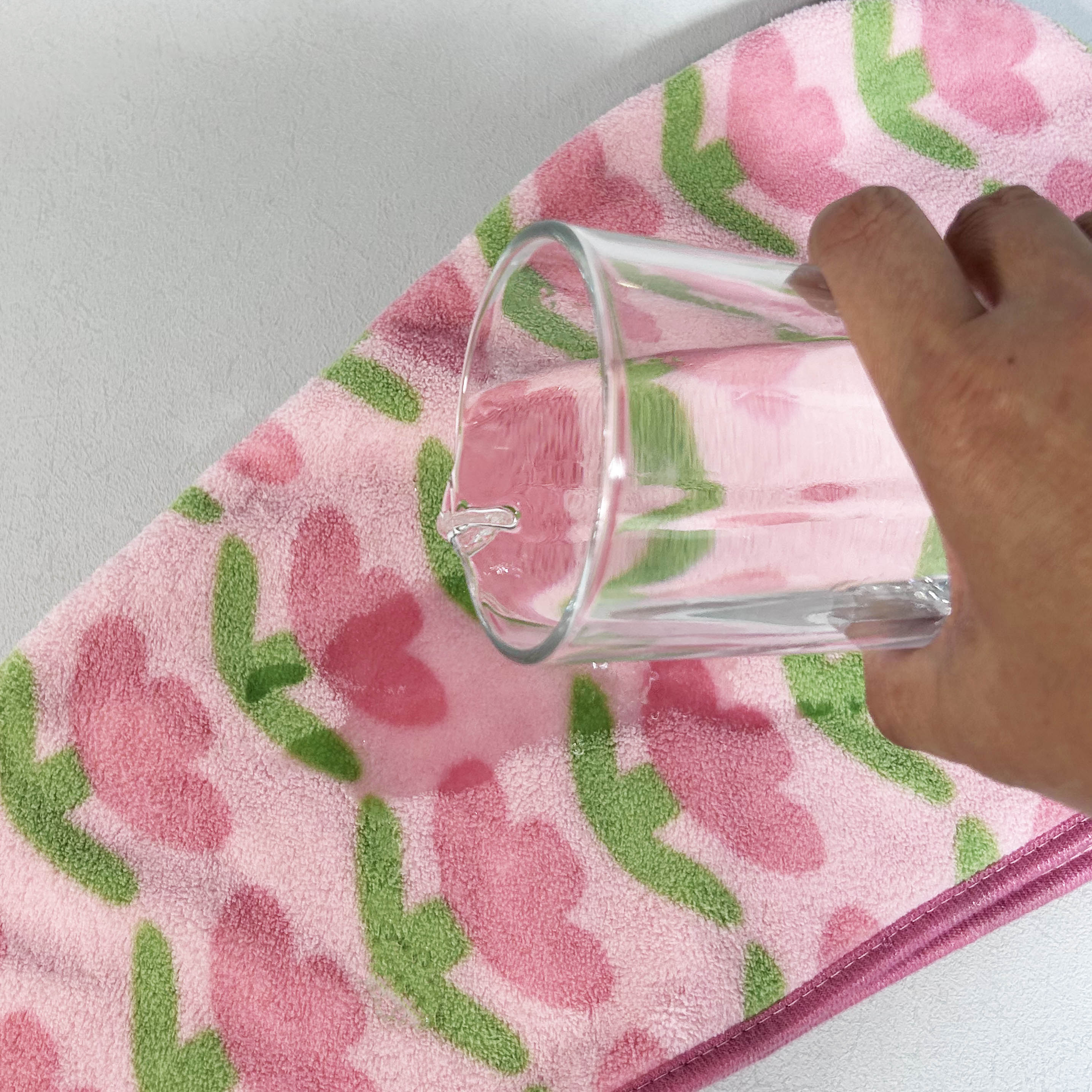 Ręcznik Turban Szybkoschnący do Włosów – Tulipany
