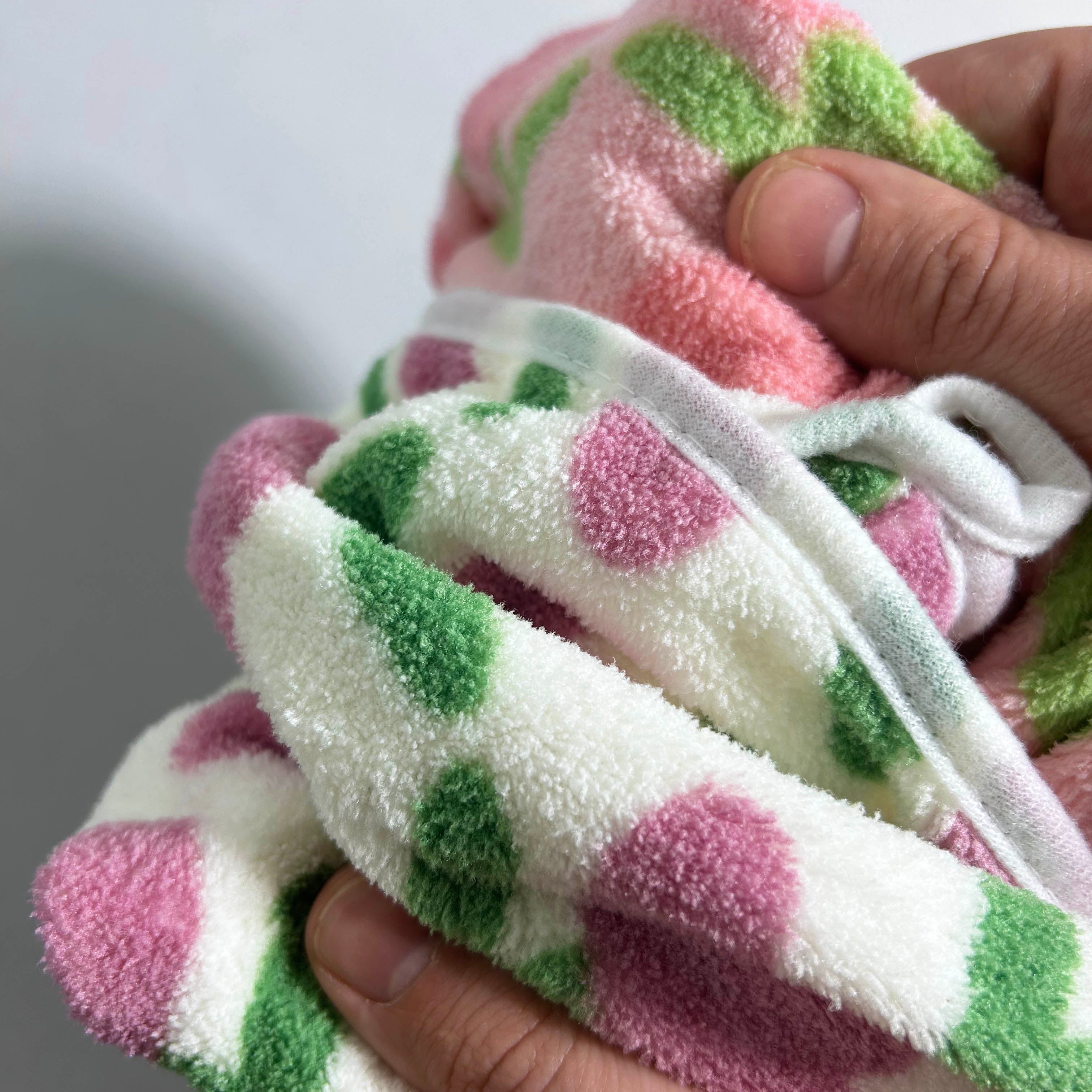 Ręcznik Turban Szybkoschnący do Włosów – Tulipany