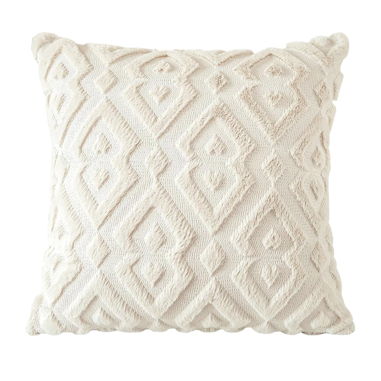 Poszewka Ozdobna na Poduszkę 45x45 Boho Jasnobeżowa