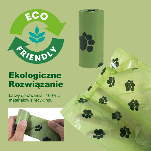 Biodegradowalne Worki na Psie Odchody 12 Rolek 180 szt